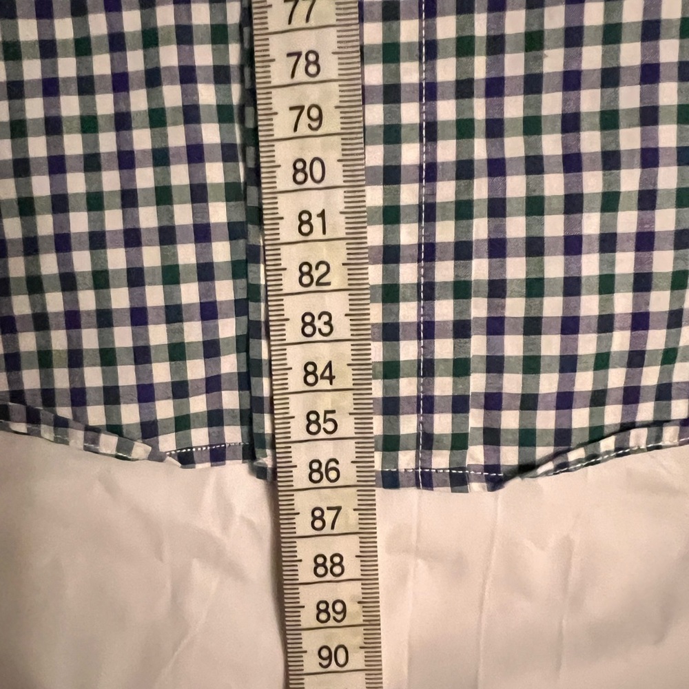 Facconable Men’s Large Purple Green Checkered Casual Short Sleeve Button Down - Picture 6 of 9